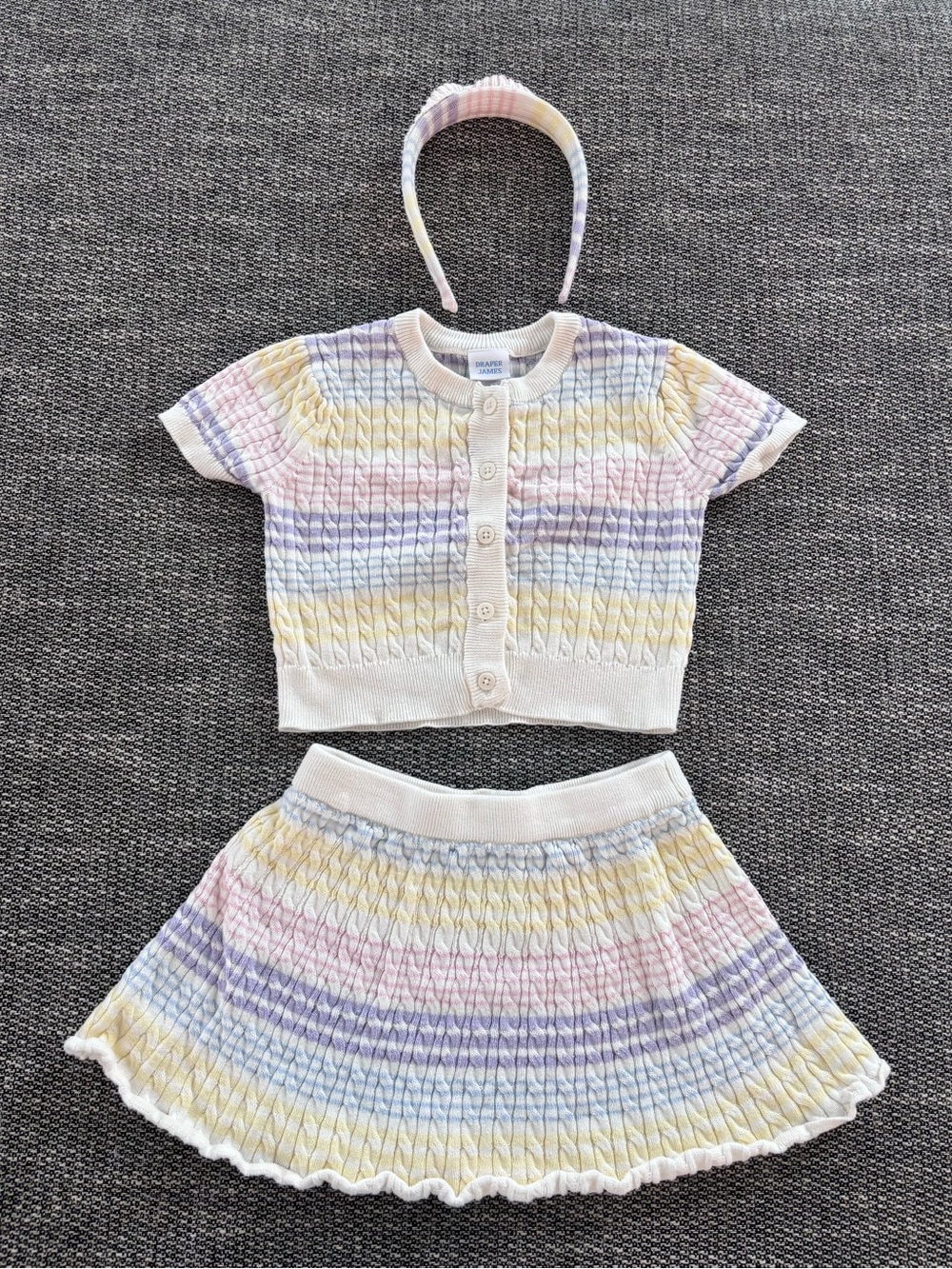 Kids Knit Two-Piece Set with Headband
